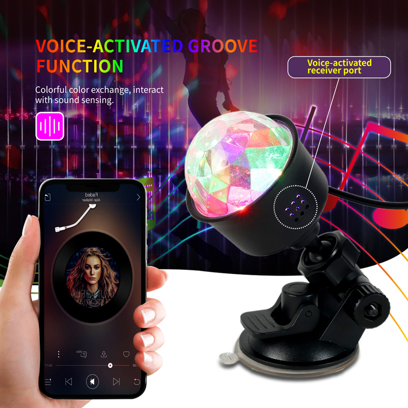 Strobe Disco Light 7 Colors Sound Activated Stage with Remote Control Ball Lamps for Home Room Parties Kids Birthday Wedding Bar