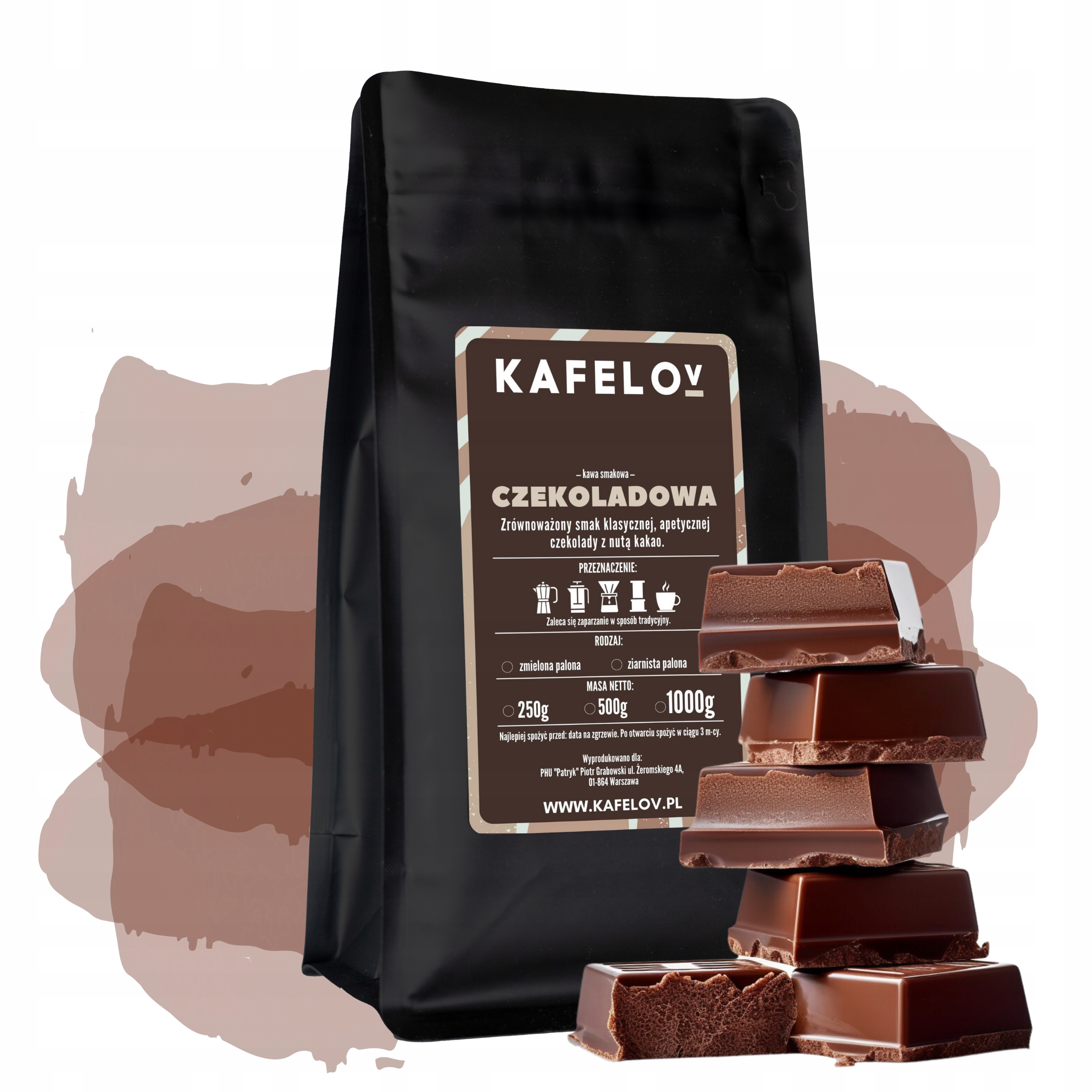 Schokoladengemahlener Kaffee mit 1kg-Geschmack Arabica