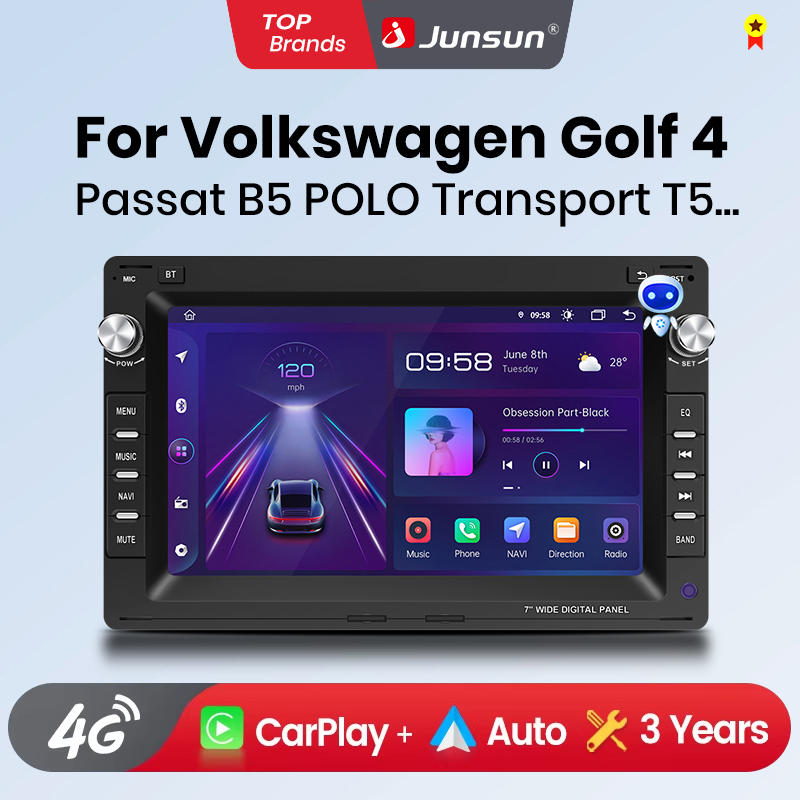 Junsun Carplay Android Auto Radio Voor Vw Golf 4 Passat Polo Transport T5 Multivan Seat Jetta Auto Intelligente Autoradio Systemen