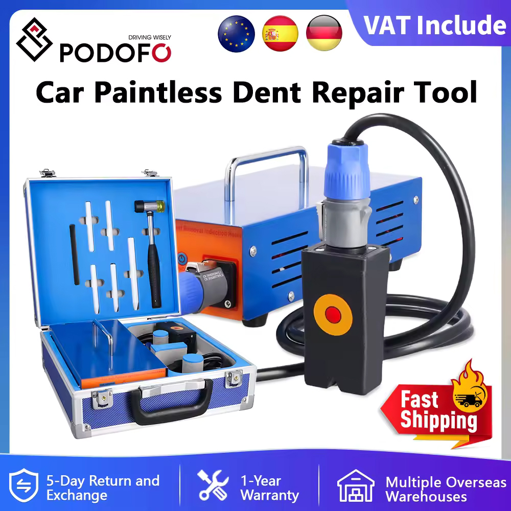 Podofo 1000w máquina aquecedora de indução magnética caixa quente carro paintless dent remoção máquina reparo pdr aquecedor caixa quente com caso