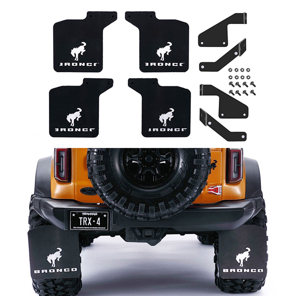 TRX4 Fender Depan dan Belakang Karet dengan Stent Dudukan Dasar untuk 1/10 RC Mobil Crawler TRX-4 Defender/Fort Bronco 2021 Part