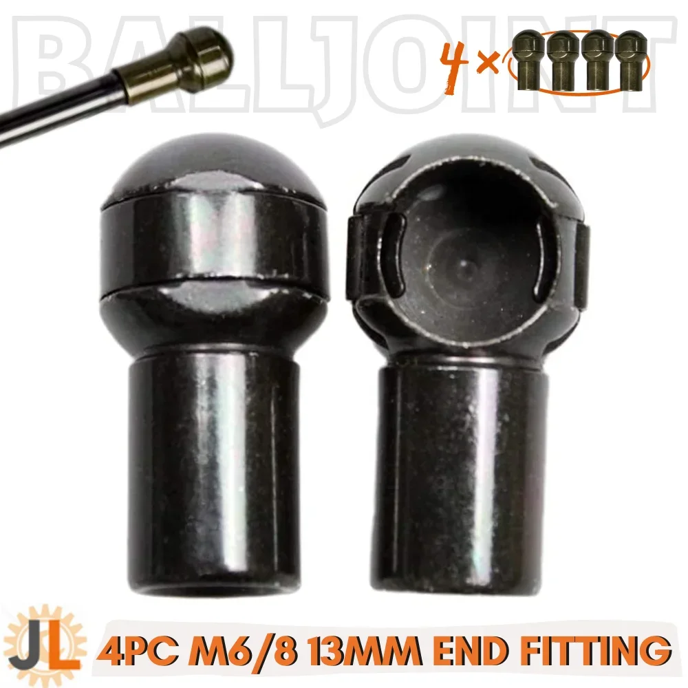 13mm m8 rosca fêmea mola a gás suporte de elevador bola parafuso prisioneiro soquete conjunta rolamento final montagem conectores substituição qty (4)