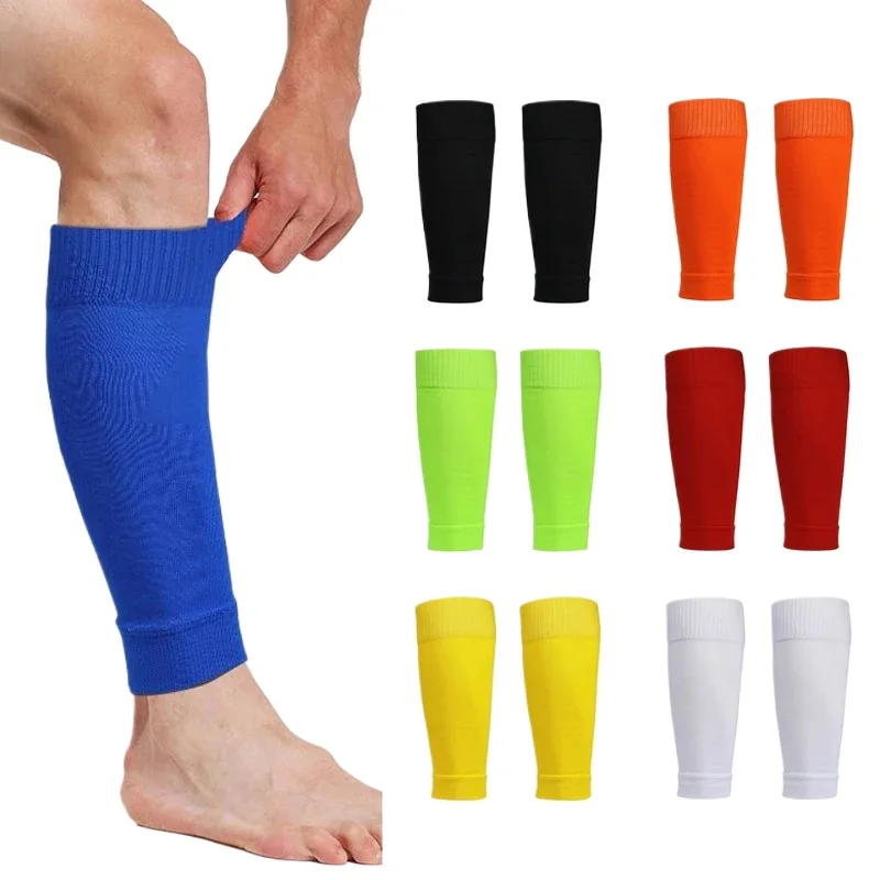 1 Par de Calcetines de Fútbol, Accesorios de Fútbol, Mangas Protectoras para Piernas, Calcetines Deportivos Transpirables, Protectores de Tibias para Adultos y Niños, Cubre Piernas