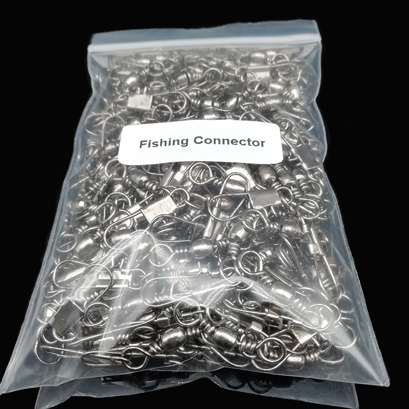 50 pçs conector de pesca gira intertravamento pino rolamento rolamento giratório snap anzol carpa pesca isca acessórios pesca