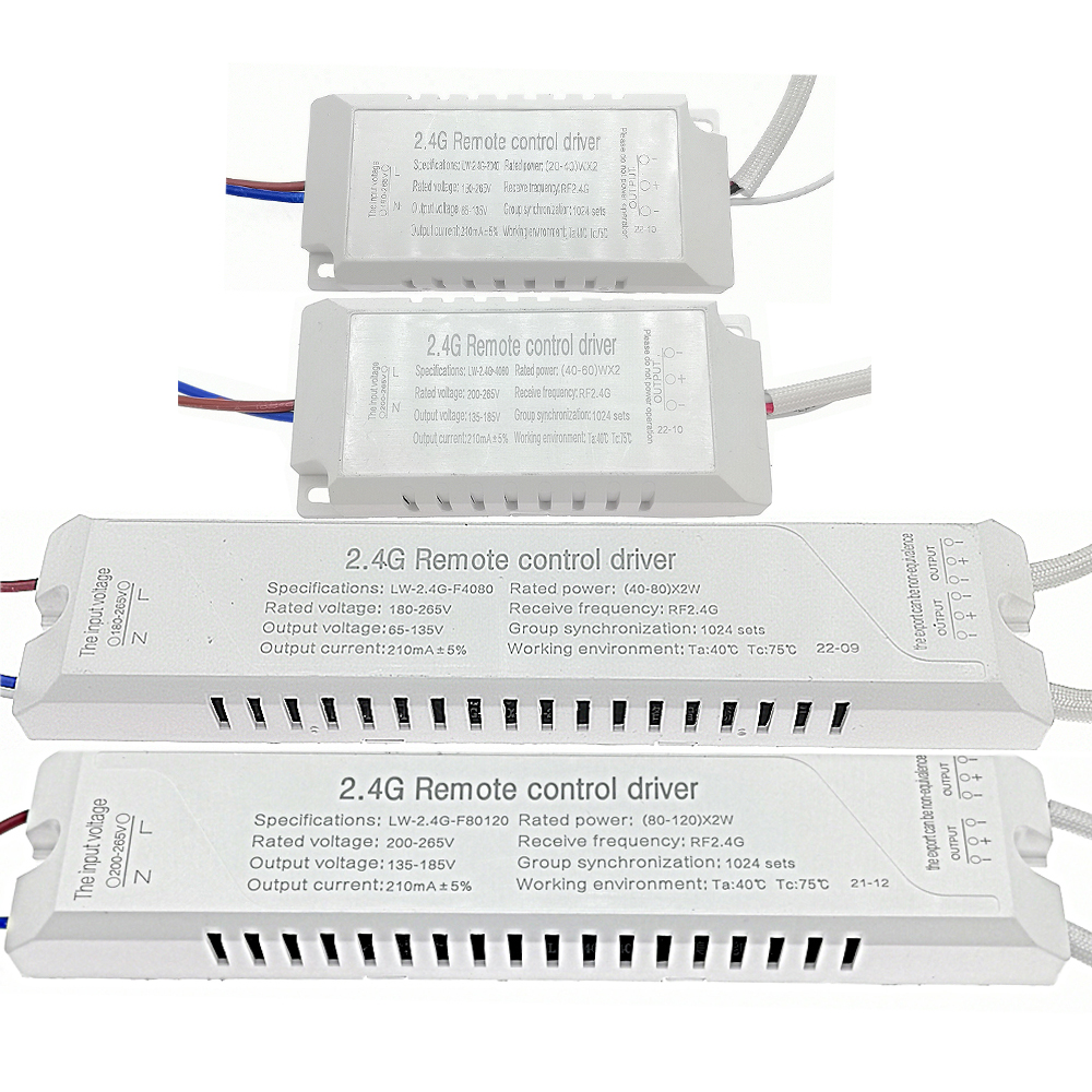 Светодиодные драйверы-трансформеры 20W-80W-120W X2 210mA с дистанционным управлением 2.4G RF, изменение цвета, диммирование, для потолочных светильников, аксессуары для DIY-проектов