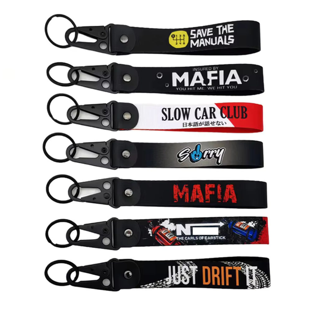 Nowy brelok JDM, japońskie nylonowe zawieszki do kluczy, brelok motocyklowy, inspirujący breloczek, smycz samochodowa, pasek do kluczy motocyklowych JDM