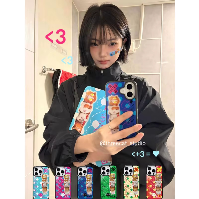 Custodia per telefono opaca antiurto con motivo a pois vintage coreano per iPhone 17 Air 16 Pro Max 15 14 Plus 13 12 Mini 11