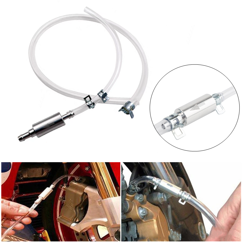 1 pçs mangueira sangradora de fluido de freio com válvula de retenção unidirecional sem retorno auto carro veículo motocicleta freio embreagem sangrador mangueira kit