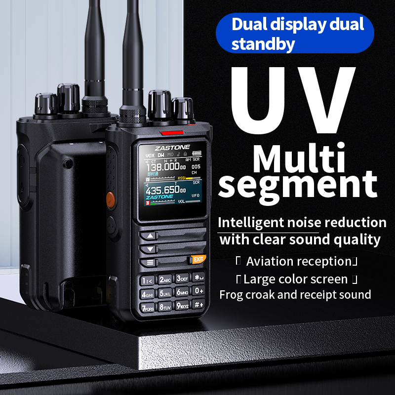 ZASTONE M8 10W Walkie Talkie Ham Amateur 2 Way Radio AM Air Aviation Band High Power Walkie-Talkie APP programowanie szumów