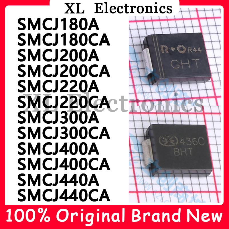 50 unids/lote SMCJ180A SMCJ180CA SMCJ200A SMCJ200CA SMCJ220A SMCJ220CA SMCJ300A SMCJ300CA SMCJ400A SMCJ400CA SMCJ440A nuevo Original