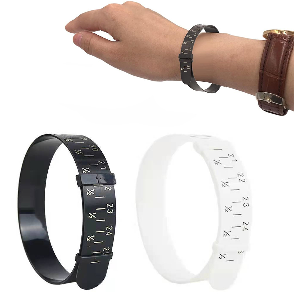พลาสติก ABS สร้อยข้อมือกําไลข้อมือวัด Sizer 15 ถึง 25 ซม.เครื่องประดับวัดเทปขนาดเครื่องมือเครื่องประดับสร้อยข้อมือทําเครื่องมือ