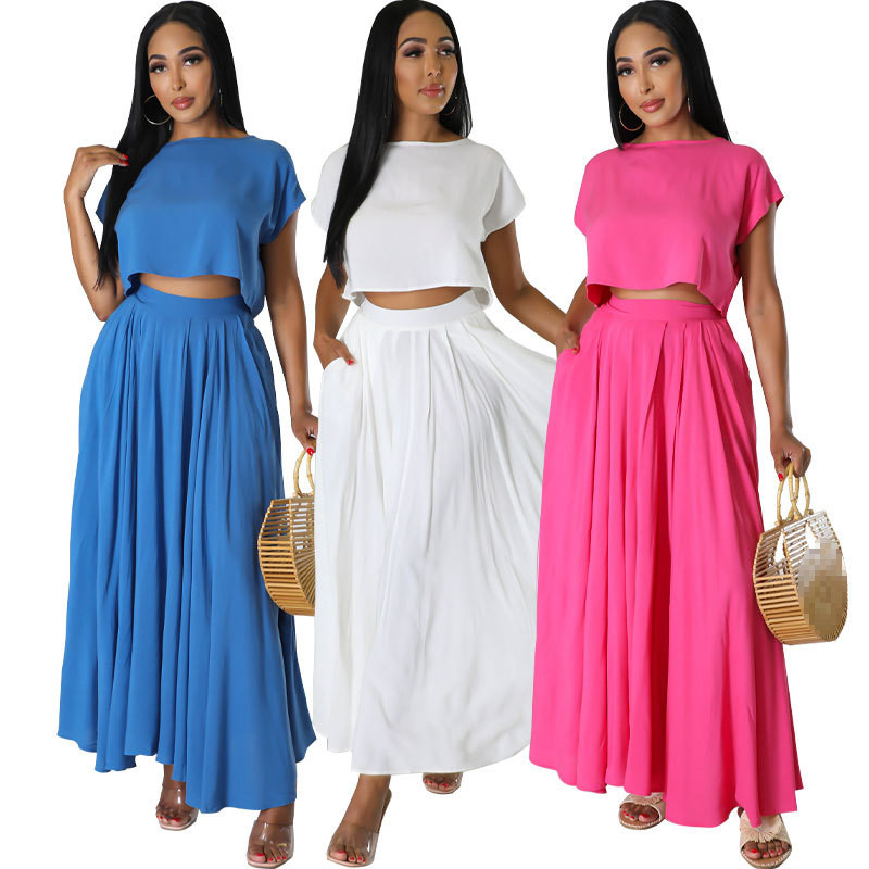 Zweiteiliges Set für Damen Sommer-Outfits für Frauen 2023 Sets Damen 2-Teilige Röcke Urlaubs-Outfits für Frauen Sommerkleidung