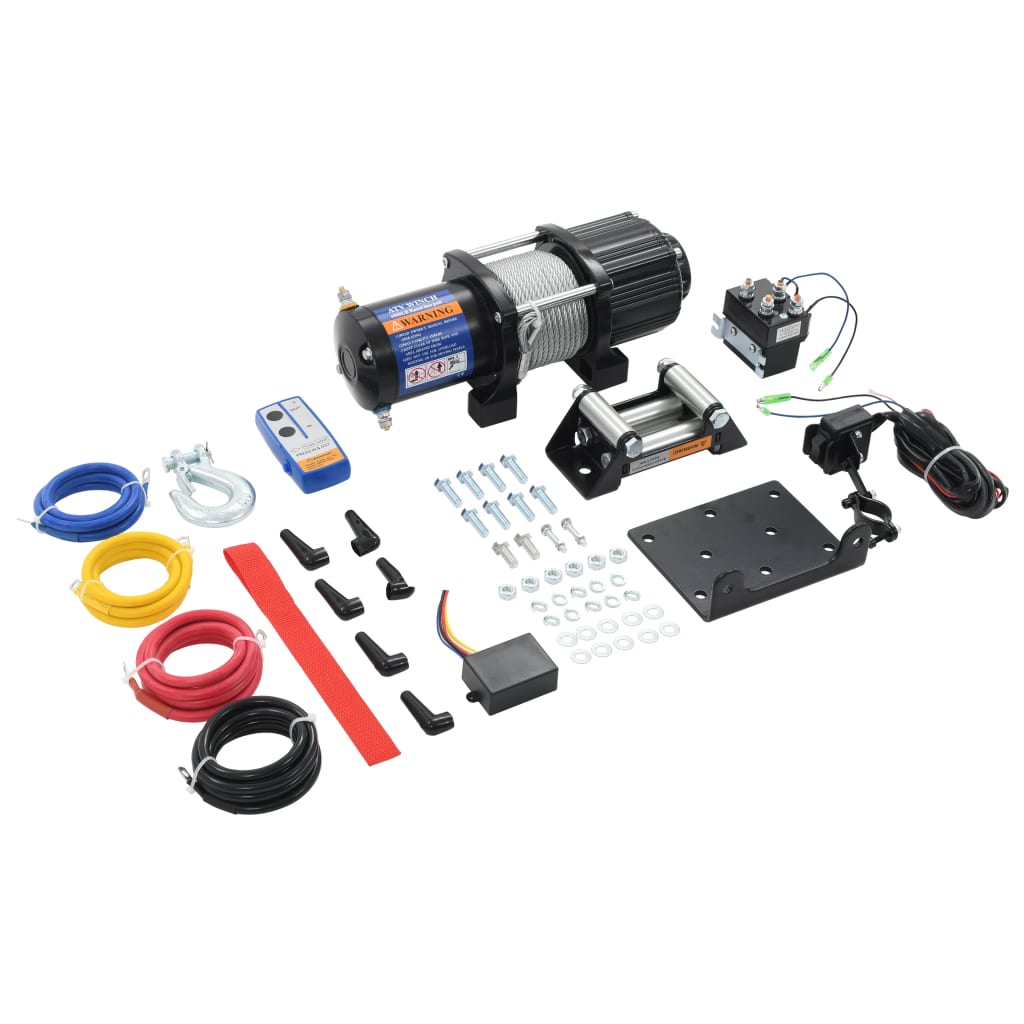 Cabrestante eléctrico con Control remoto, equipo Industrial, 12V, 4500lbs, 2040kg