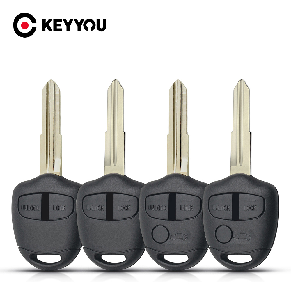Keyyou 2/3 botões remoto chave do carro caso escudo para mitsubishi lancer ex evolução grandis outlander chave escudo mits8/mit11 lâmina