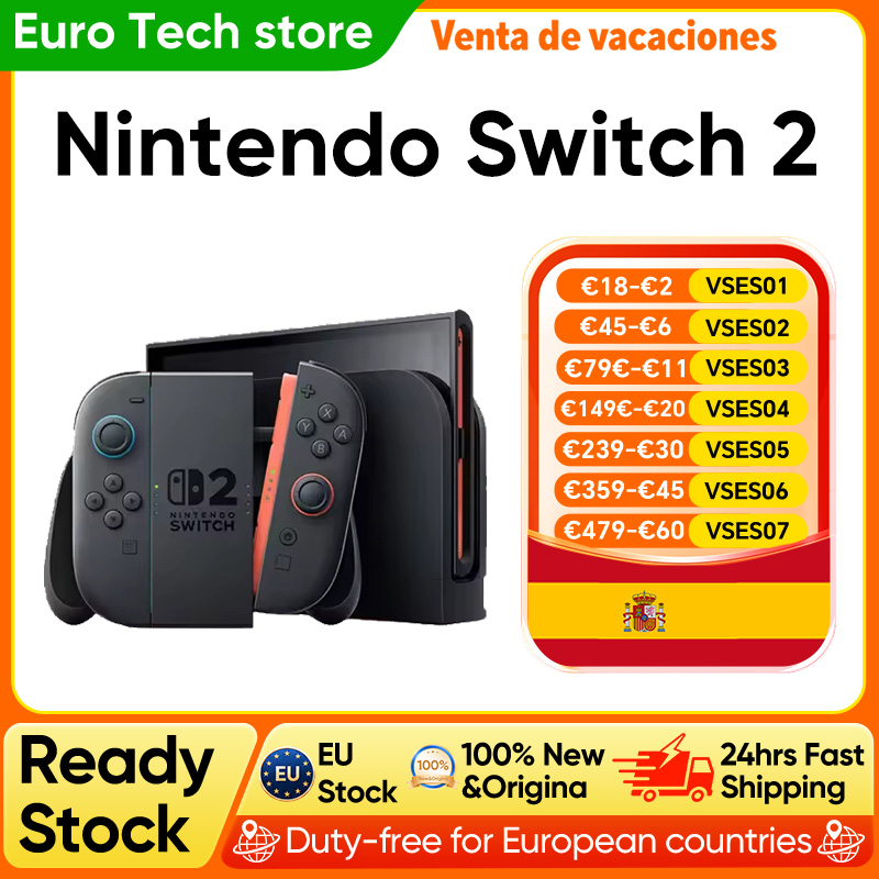 Nuevo Nintendo Switch 2, estreno mundial, pantalla de 7.9'', mango Joy‑Con, audio mejorado, compatible con versiones anteriores, tres modos