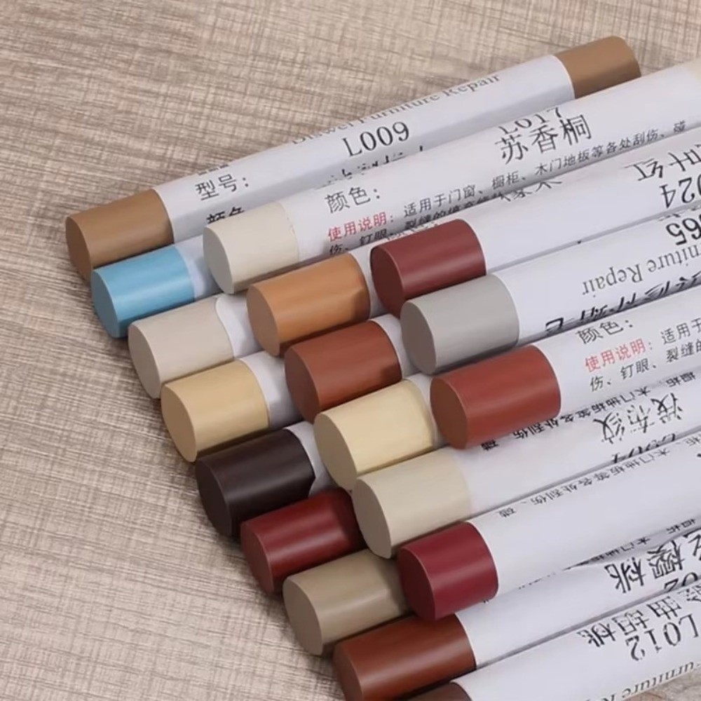 Caneta Impermeável para Reparo de Móveis de Madeira, Lápis de Retoque para Madeira, Lápis de Pintura DIY para Reparar Arranhões e Danos