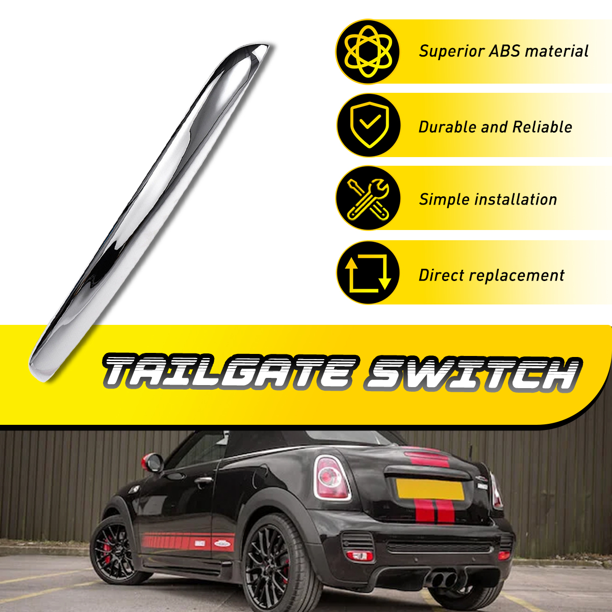 Otwieracz do bagażnika tylnej klapy wysokiej jakości tylna klapa podnośnika przełącznik zwalniający do MINI kabrioletu Clubman Hatchback