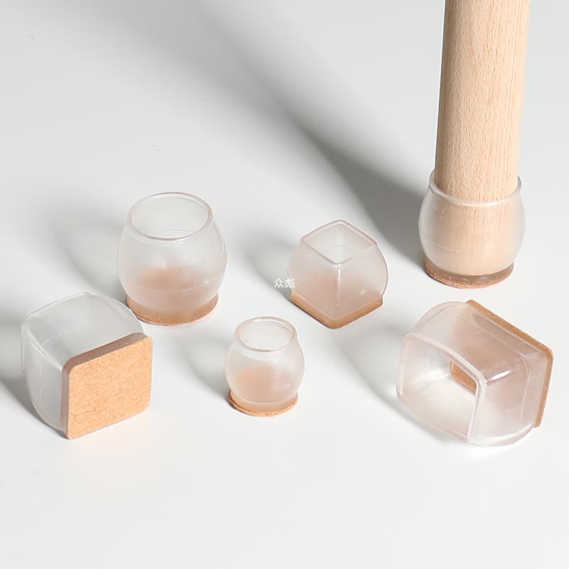 New 12Pcs Silicone Table Chair Leg Mat round square furniture Leg Caps Foot Protection Bottom Cover Pads Wood Floor Protector