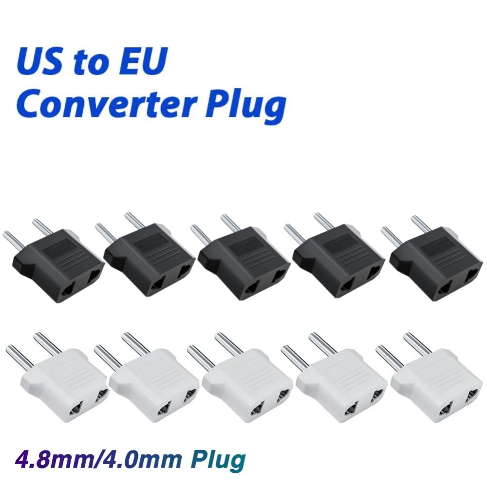 3/5/10 Pz Europeo Euro Spina UE a US USA Presa di corrente Caricatore da viaggio Convertitore Adattatore Tipo C Spina Prese elettriche Presa CA