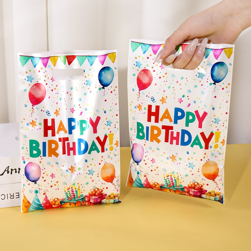 10/20/50 Stück Geburtstags-Geschenktüten mit Luftballons, Handtaschen für Geburtstagsfeiern, Dekorationen für Kinder und Erwachsene, Gastgeschenke