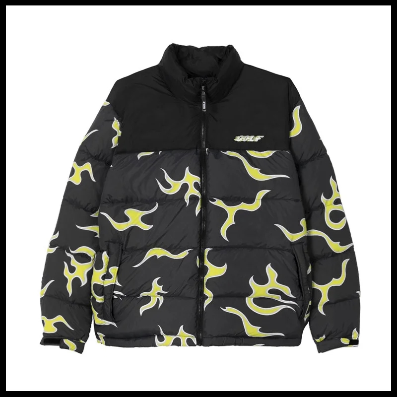 Tyler The Creator-abrigos y chaquetas de plumón para hombre, chaleco de algodón grueso, cálido, color azul, Lobo, fuego, llama, invierno, nuevo, 2023, # C32