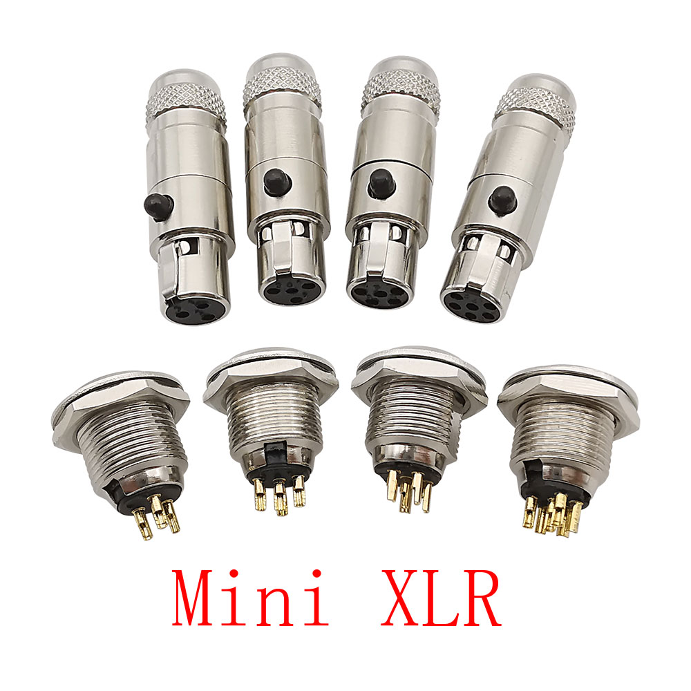Mini XLR Connector 3/4/5/6 Pin Kleine XLR Luchtvaart Vrouwelijke Plug Mannelijke Socket Audio microfoon Kabel Solderen DIY MIC Connectors