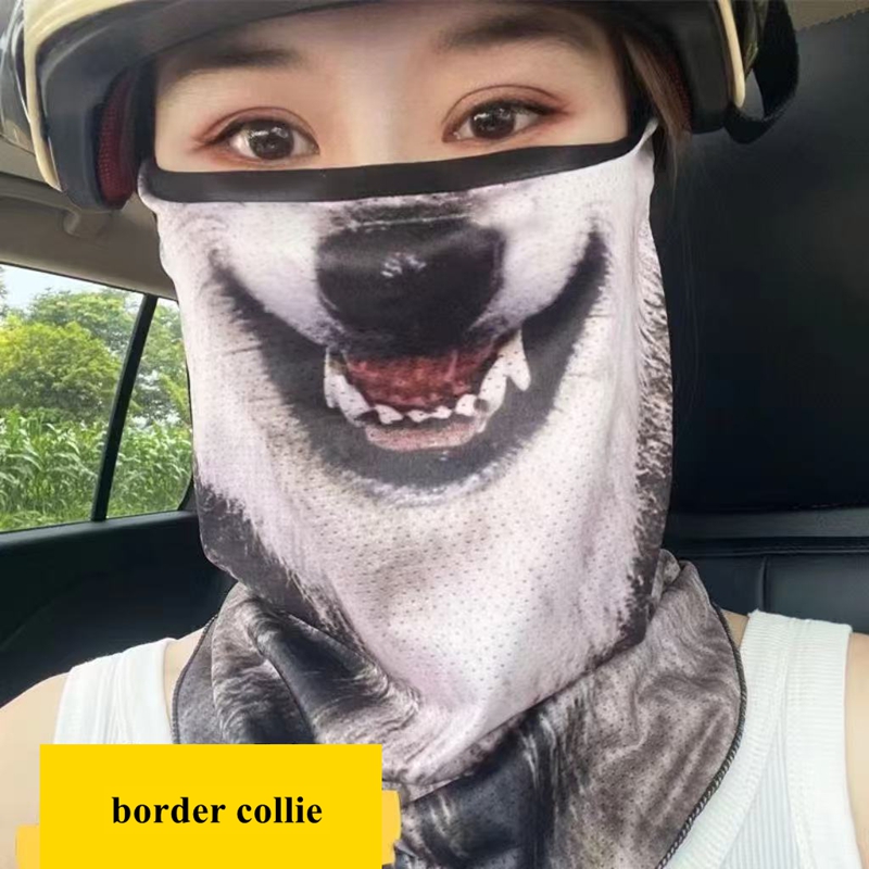 Novidade 3d gato máscaras faciais verão máscara de proteção uv protetor de pescoço poliéster secagem rápida ciclismo máscara caminhadas máscara de bloqueio solar