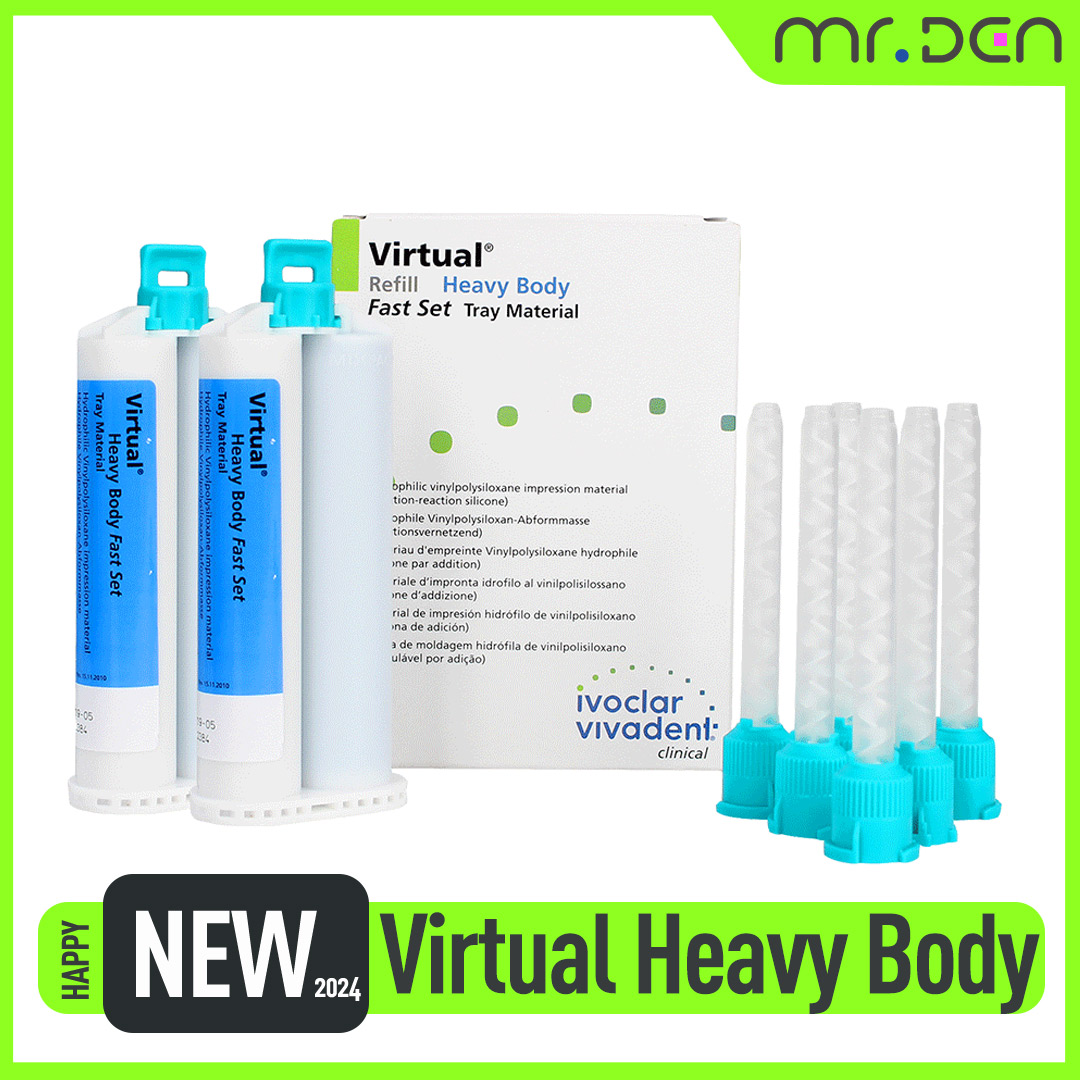 Virtual Refill Heavy Body วัสดุการพิมพ์ความสม่ําเสมอสูง/ขอบพลาสติก/BPS 2:30 นาที Rapid Curing/Heavy Body 2*50ml