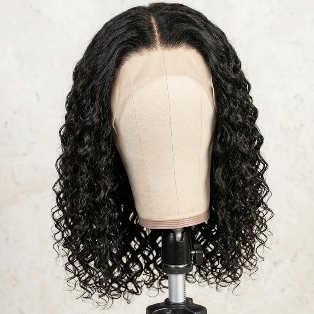 Curly Bob Wig Human Hair 100% Human Hair  5x5 Ready to Go HD Lace Glueless Wigs 13x4 Lace Front Wigs 250 Density 13x6 HD  Curly Bob Lace Frontal Wigs Wet and Wavy Brazilian On Sale