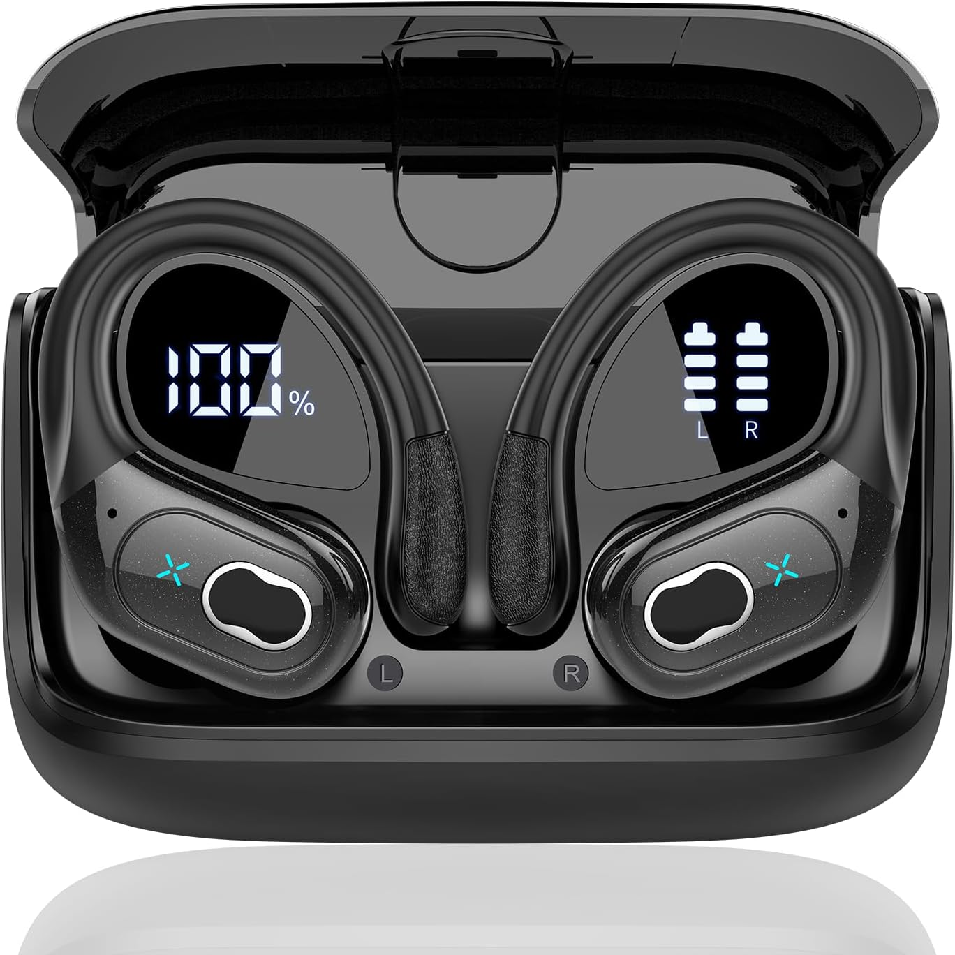 TWS Sports Earbuds Bluetooth 5.4 HIFI Bass Wireless Headphones LED Touch Hands-free Earphone Noise Cancelling Waterproof Headset