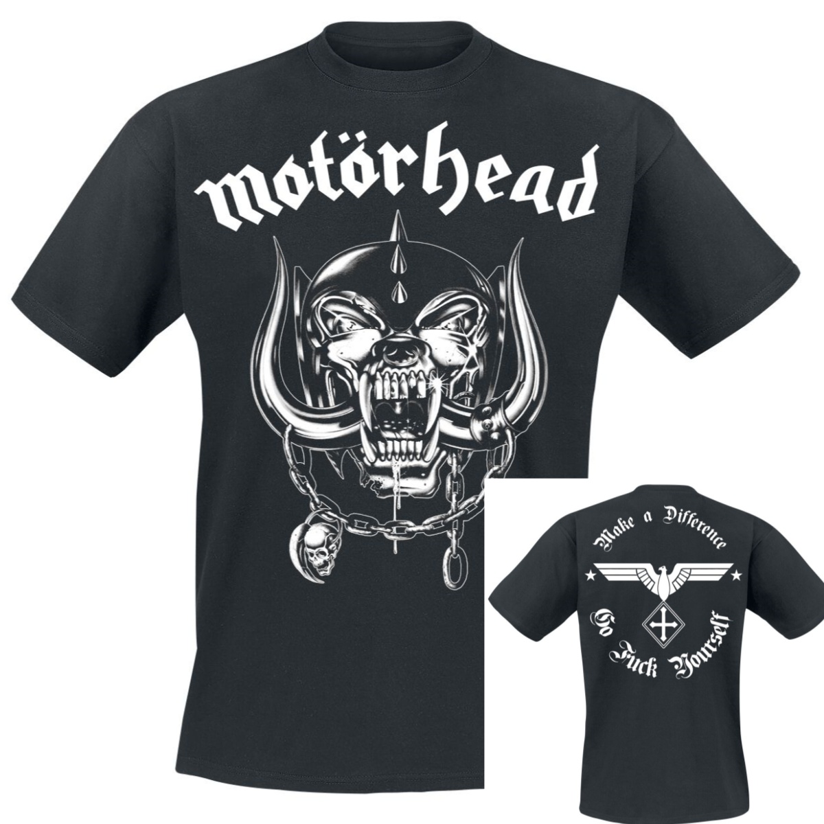 Camiseta Make A Difference Motörhead para hombre y mujer, camiseta gráfica con estampado de banda, camiseta de verano 100% algodón