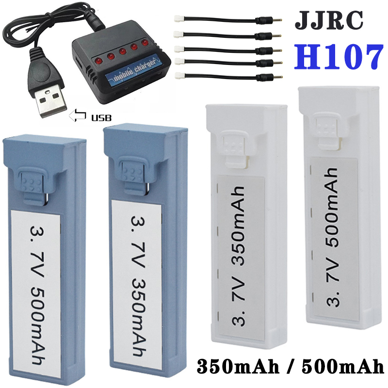 3,7 В, 500 мАч, 350 мАч, аккумулятор для дрона JJRC H107, аккумулятор для мини-RC дрона, оригинальный аксессуар, запасные части для аккумулятора дрона для JJRC H107