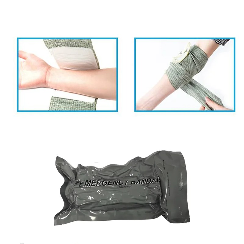 Medizinisches Trauma-Set, israelischer Verband, 10,2–15,2 cm, Notfall-Sicherheitsschutz für Outdoor-Camping, Wandern, Wunden, Erste Hilfe