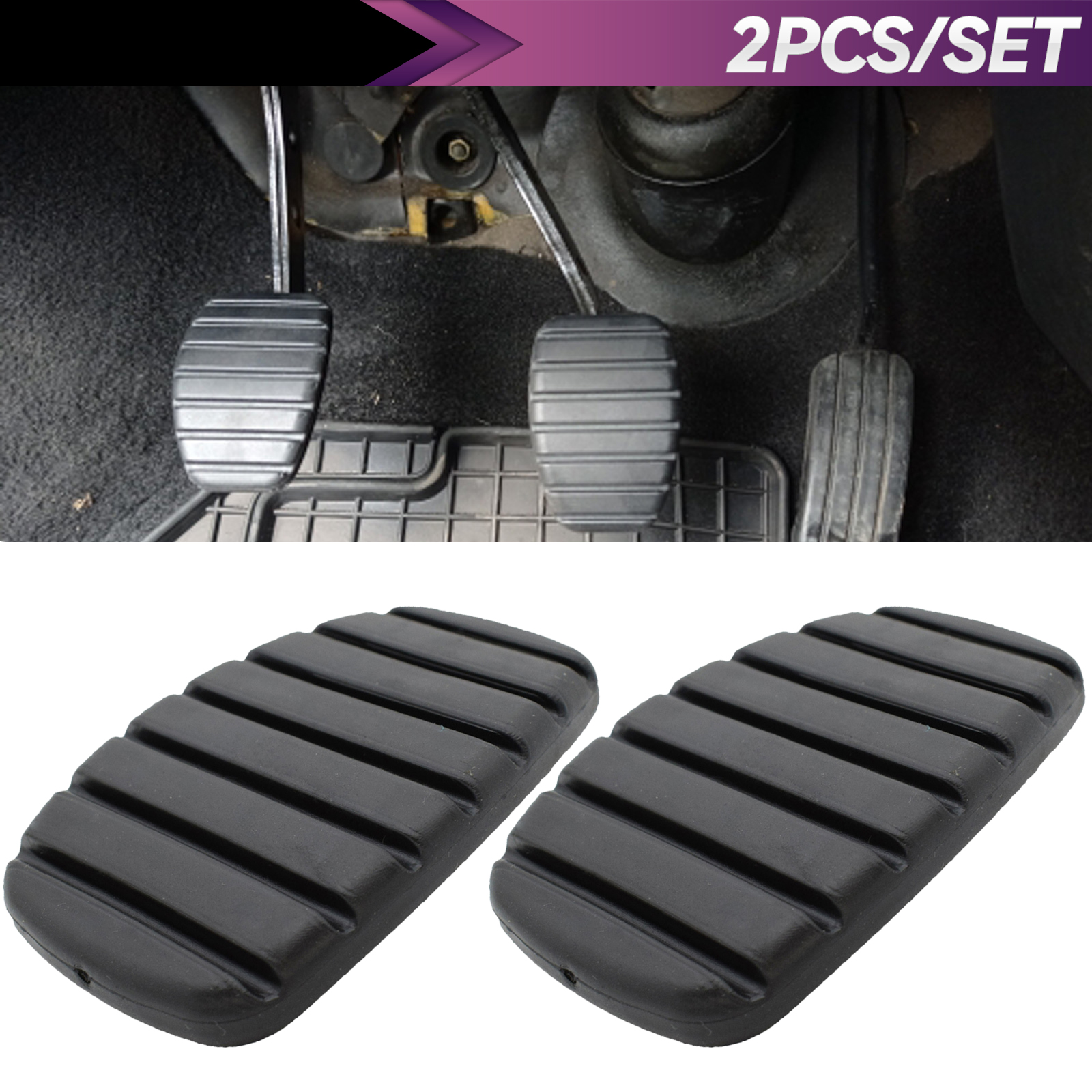 Cubierta de almohadilla de goma para Pedal de freno de embrague de coche, 2 uds., para Renault Megane Laguna Clio Kangoo Scenic Espace Modus Trafic Twingo Vel Satis