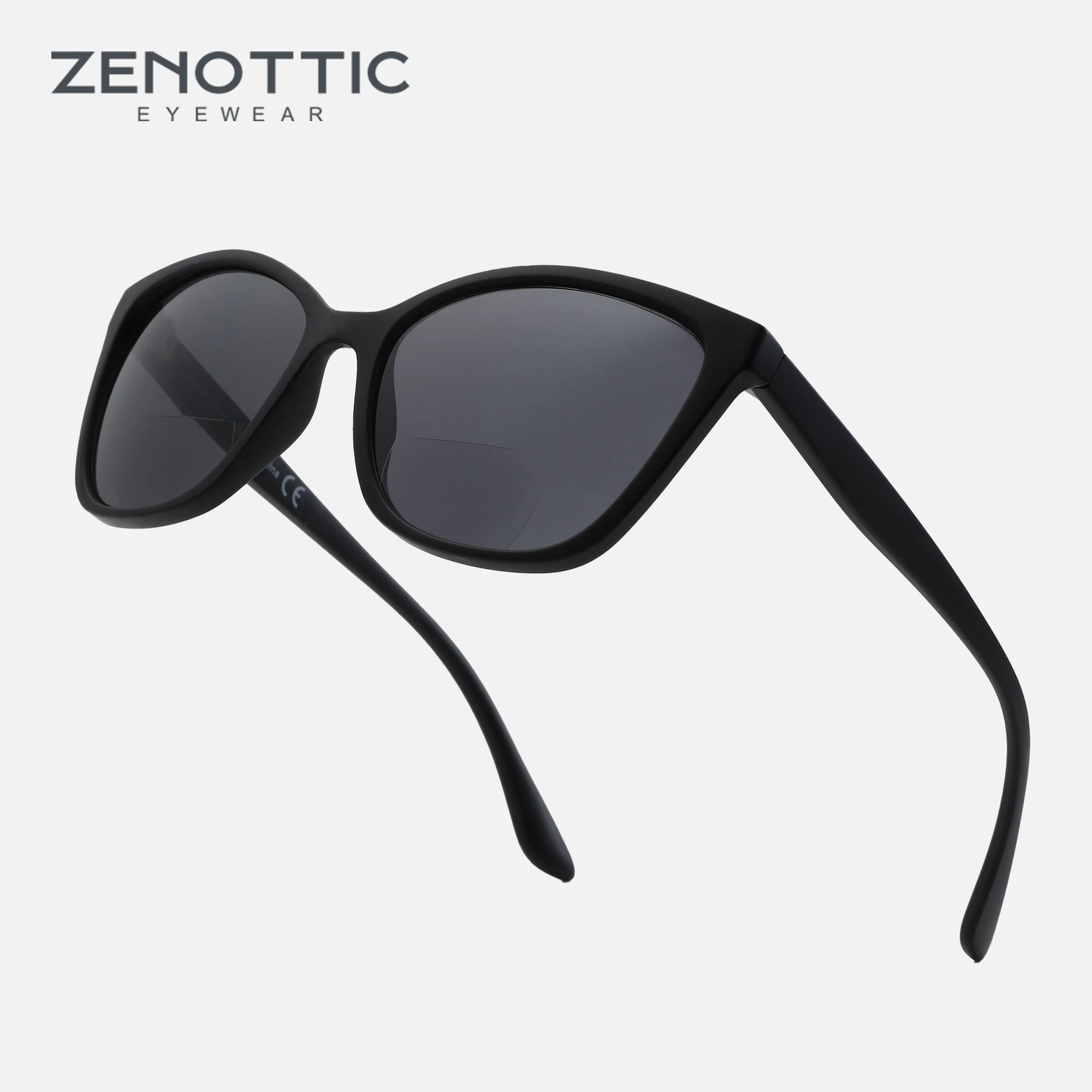ZENOTTIC Butterfly Bifocal Reading Sunglasses Women Men Presbyopia Eyewear Sun Glasses Reader With Diopter