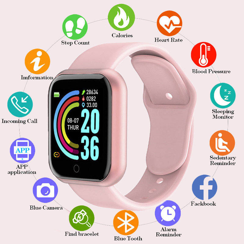 Reloj inteligente deportivo para niños, pulsera electrónica Digital LED, resistente al agua, para niños, niñas y estudiantes de 8 a 15 años