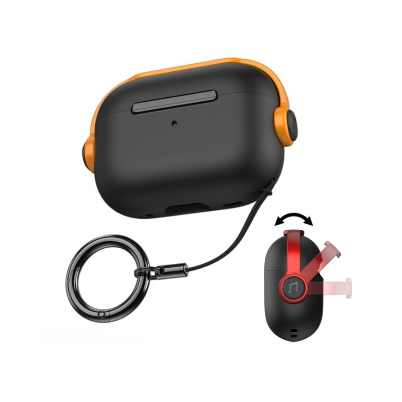 Защитный чехол для Apple Airpods 1, 2, 3, 4 Pro2, чехол для беспроводных Bluetooth-наушников, сумка для наушников с держателем для телефона