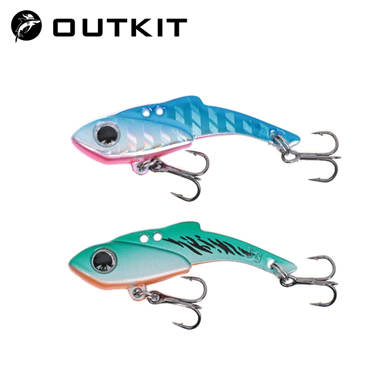 OUTKIT VIB Lepel Vissen Lokken 3.5/5g Metalen Spinner Visaas Crankbait Bass Kunstmatige Harde Baits Cicade VIB Visgerei