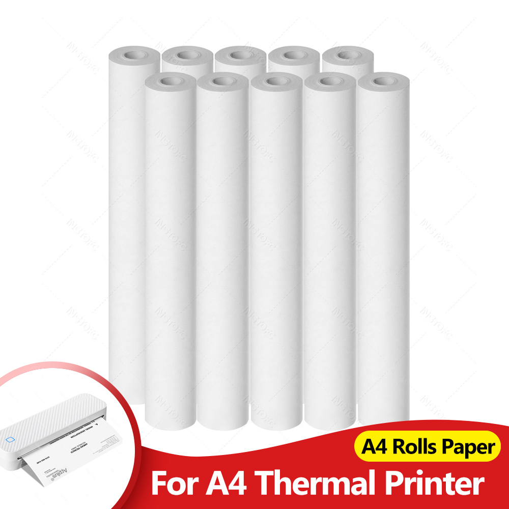 Papier termiczny A4 20 rolek Papier termiczny 210 * 30 mm do bezprzewodowej drukarki A4 Bluetooth A40 Rolki papieru szybkoschnące