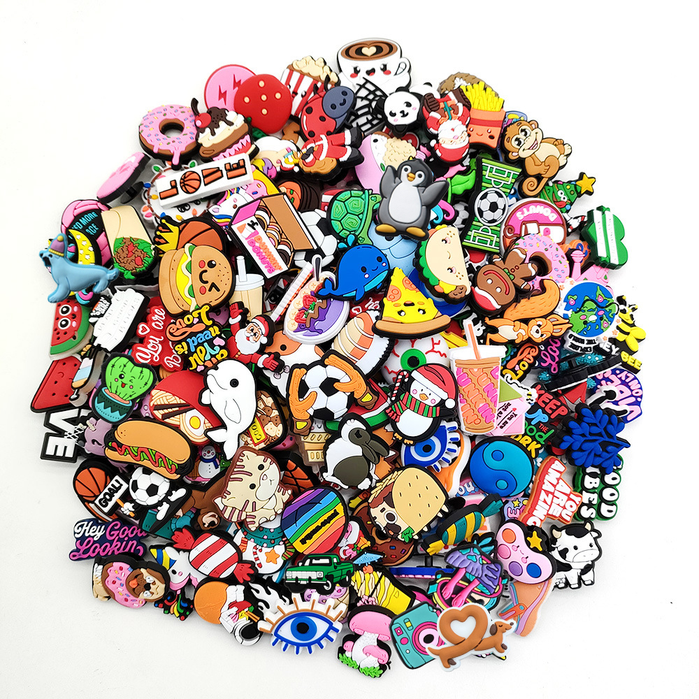 Cartoon Series Random Shoe Charms Set for Crocs Accessories Charms Clogs Bag Slides Sandals PVC Shoe Decorations Party Gifts
