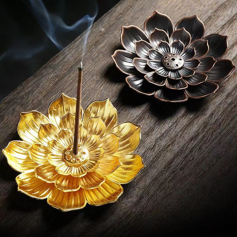 Aluminiowy uchwyt na kadzidełka Buddyzm Lotus Line Kadzidełka z drzewa sandałowego Podstawa cewki Świątynie Studia jogi Dekoracja domu