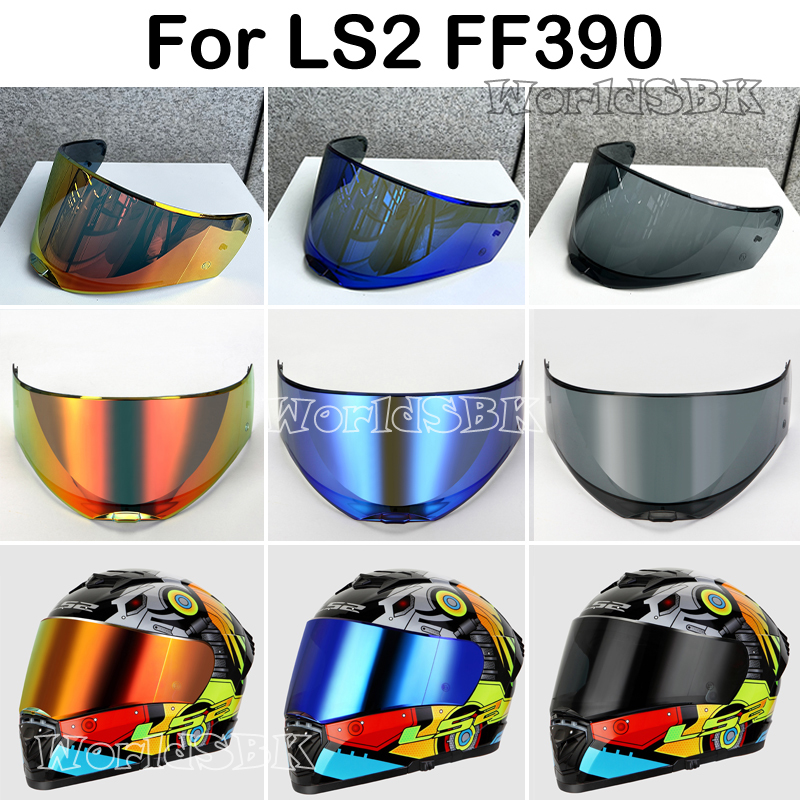 VISOR FOR LS2 FF390 Breaker Full Face Helmet Lens Extra Helmet Visor with Anti-fog Film Holes Only for LS2 FF390 Motorcycle