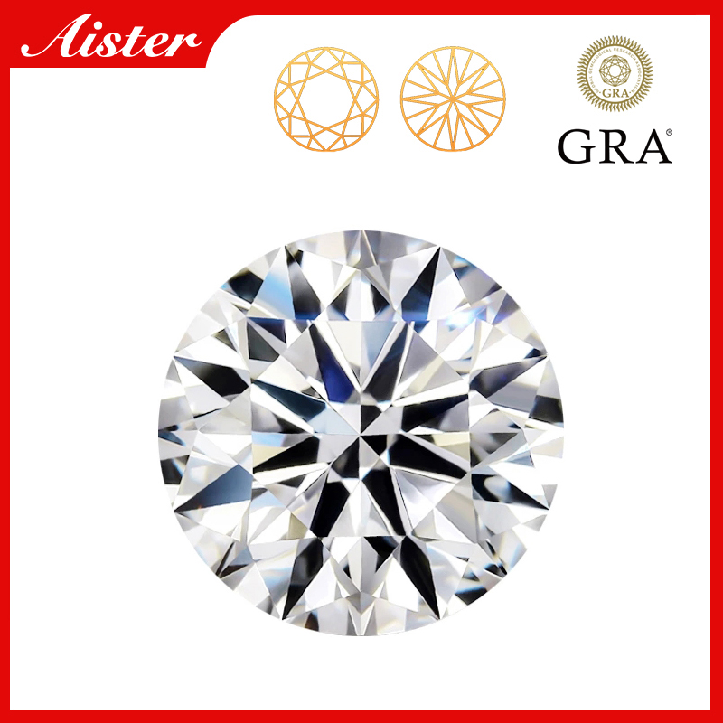 Fabrik-Großhandelspreise D-Farbe echter Moissanit-Stein mit Zertifikat 0,1–12,0 ct Labordiamant lose Edelsteine GRA-Codenummer