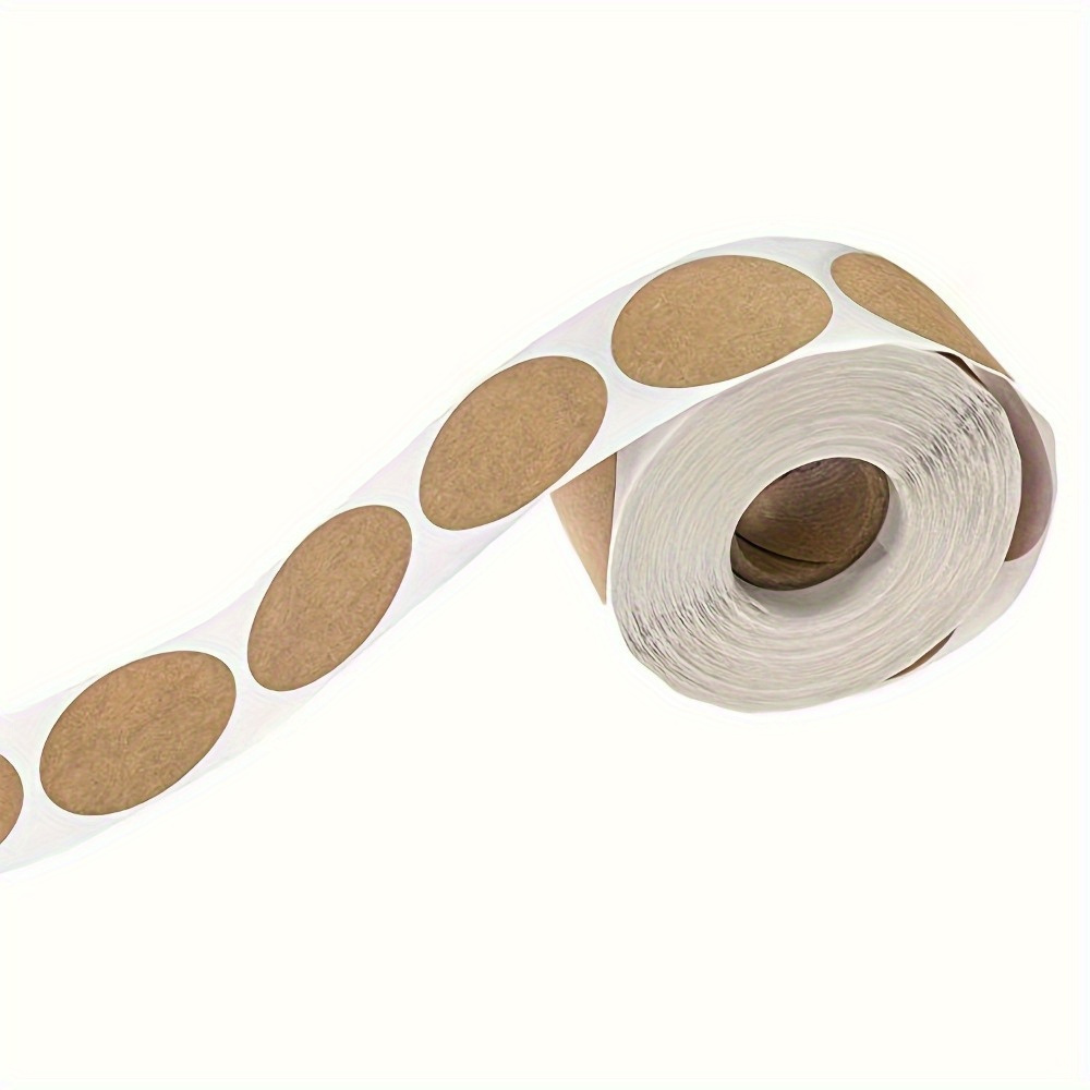 500 Stück / 1 Rolle, runde, selbstklebende Etiketten aus Kraftpapier, Namensaufkleber zur Klassifizierung von Gegenständen, personalisierte Etiketten