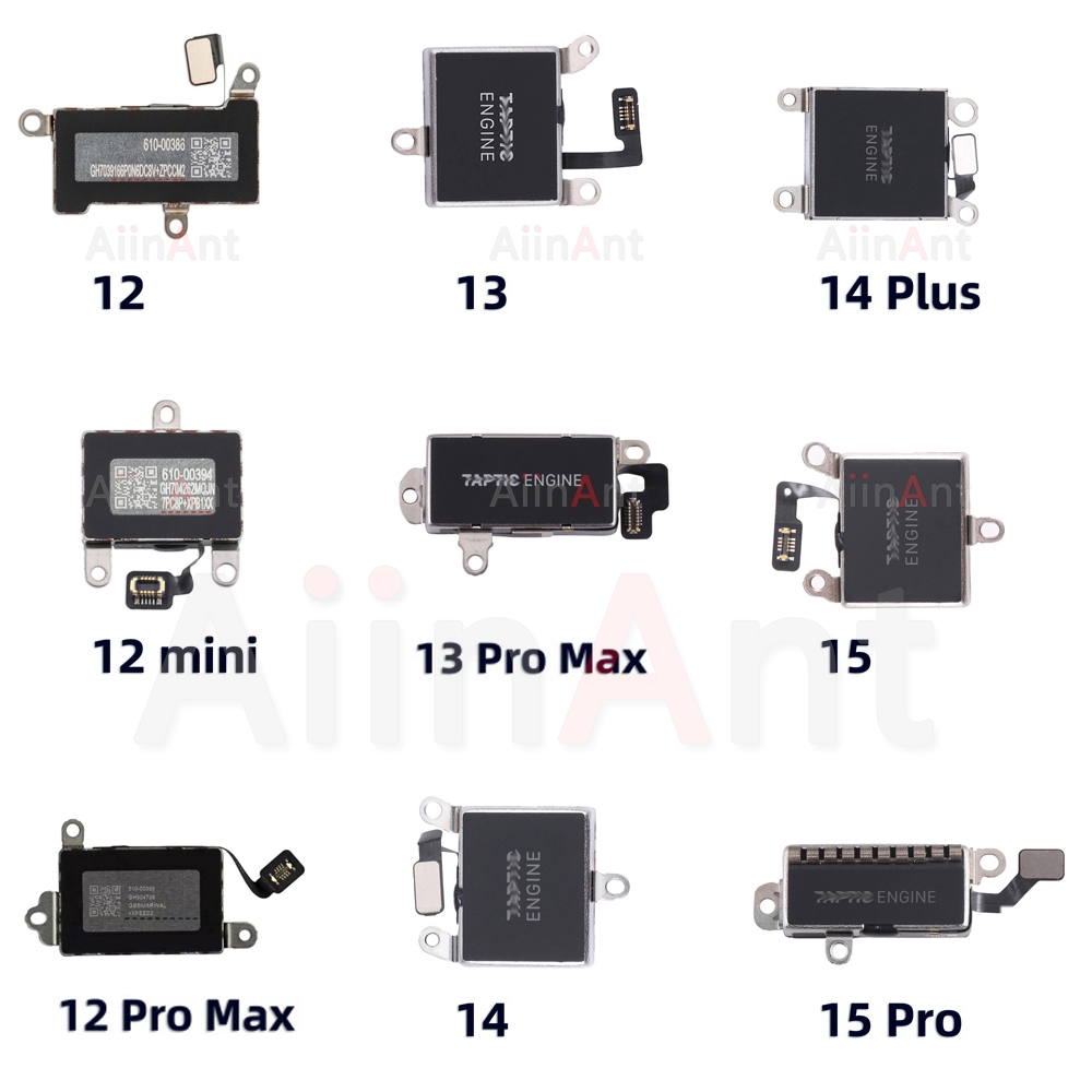 Prova al 100% AiinAnt per motore TAPTICO vibratore motore cavo flessibile per iPhone 14 15 12 13 Pro Max Plus mini telefono Sapre parti
