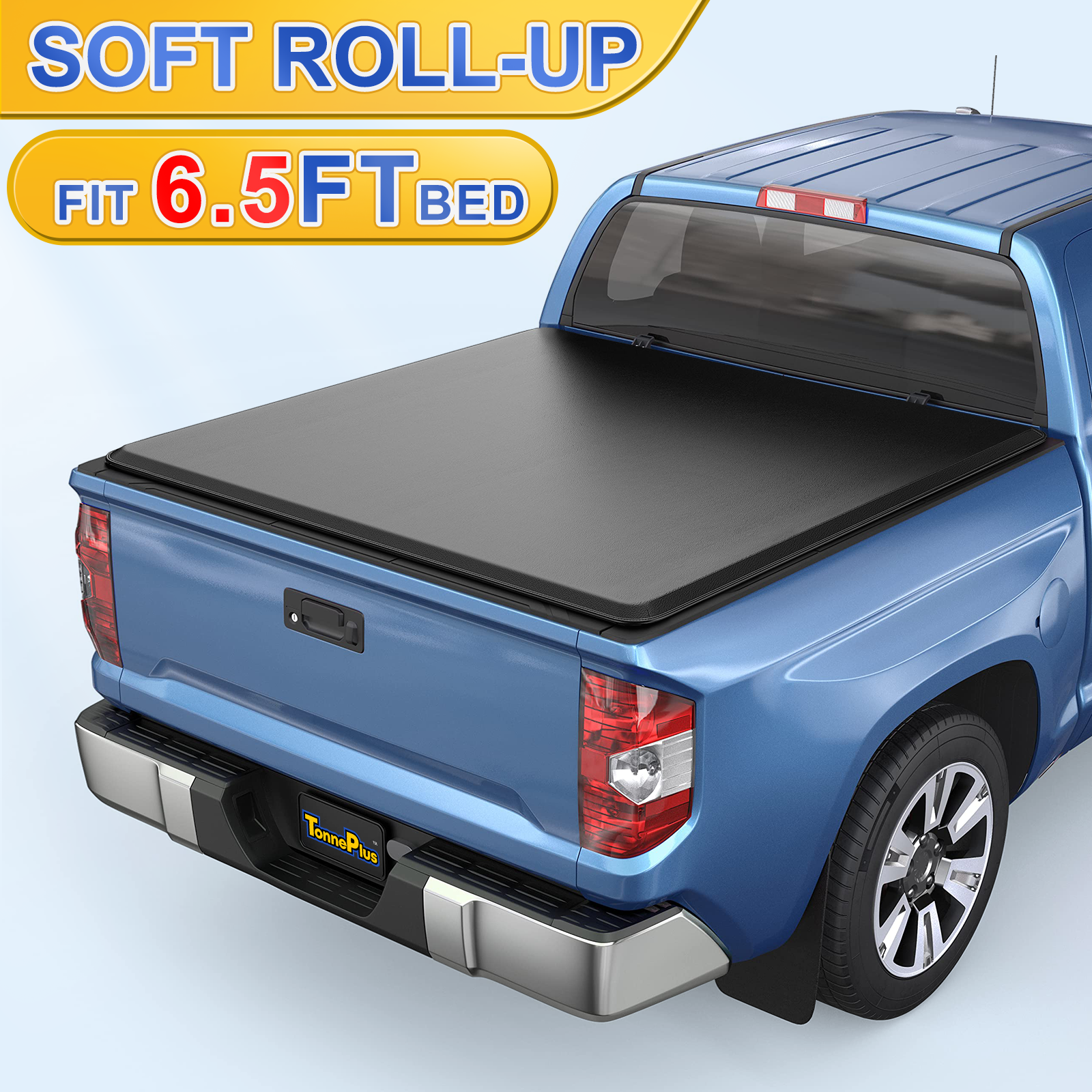 Tonneau penutup ranjang truk gulung lembut, penutup ranjang truk untuk Toyota Tundra 2007 2021 kaki 6,5 kaki; Penerangan | 6.5 '(78.7 ") |