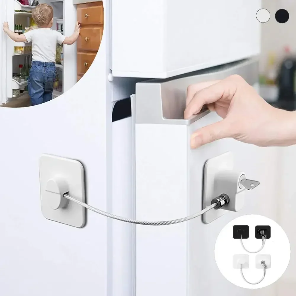 Fechadura segura para geladeira, bebê, criança, com código chave, fechadura de segurança para armário, porta deslizante, limitador de segurança para casa