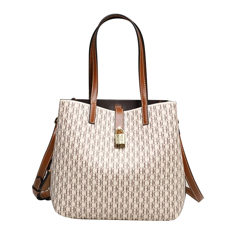 Damska torba o dużej pojemności, idealna do codziennych dojazdów do pracy, wysokiej klasy, uniwersalna, wykonana z materiału PU, z nadrukiem liter, damska torba crossbody.