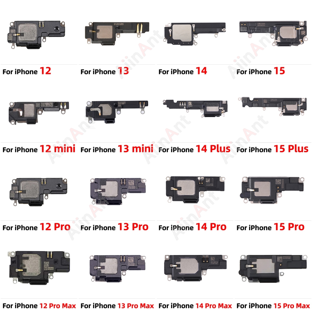 AiinAnt Bottom LoudSpeaker Phone Sound Buzzer Ringer Loud Speaker Flex Cable For iPhone 12 13 14 15 Pro Max Mini Plus Spare Part