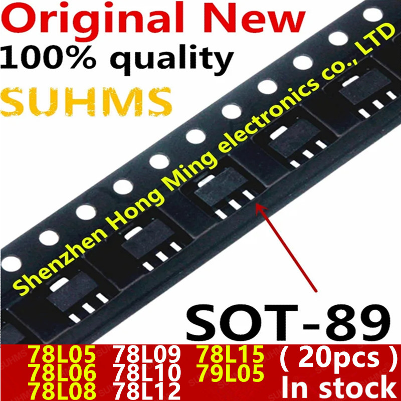 (20 stuk) 100% Nieuwe 78L05 78L06 78L08 78L09 78L10 78L12 78L15 79L05 SOT89